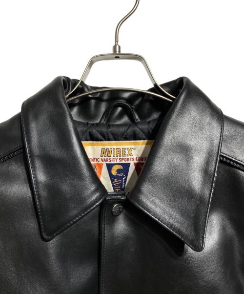 AVIREX（アヴィレックス）AVIREX (アヴィレックス) RECOGNIZE (レコグナイズ) レザージャケット ブラック サイズ:Mの古着・服飾アイテム