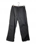 UNUSEDアンユーズド）の古着「Double knee nylon pants/ダブルニー・ナイロンパンツ」｜ブラック