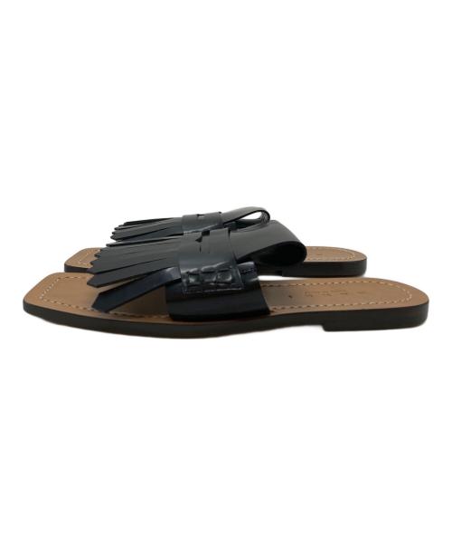 MARNI（マルニ）MARNI (マルニ) レザーフリンジサンダル/Leather fringe sandals ブラック サイズ:37の古着・服飾アイテム