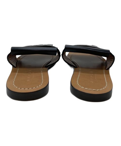 MARNI（マルニ）MARNI (マルニ) レザーフリンジサンダル/Leather fringe sandals ブラック サイズ:37の古着・服飾アイテム