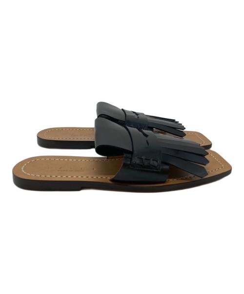 MARNI（マルニ）MARNI (マルニ) レザーフリンジサンダル/Leather fringe sandals ブラック サイズ:37の古着・服飾アイテム