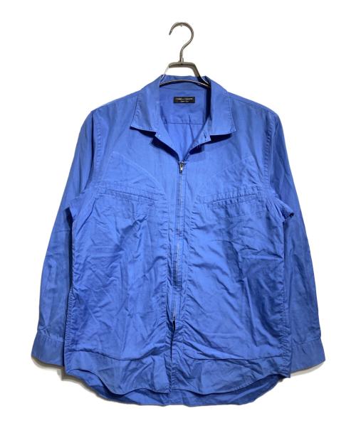 COMME des GARCONS HOMME PLUS（コムデギャルソンオムプリュス）COMME des GARCONS HOMME PLUS (コムデギャルソンオムプリュス) ギミックジップアップシャツ/Gimmick Zip-Up Shirt ブルー サイズ:－の古着・服飾アイテム