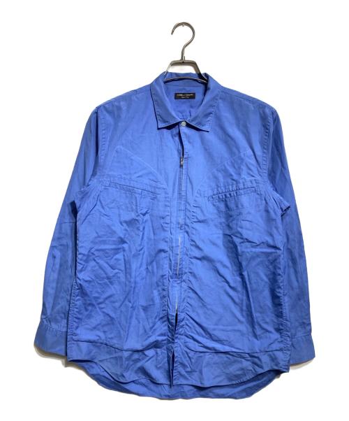 COMME des GARCONS HOMME PLUS（コムデギャルソンオムプリュス）COMME des GARCONS HOMME PLUS (コムデギャルソンオムプリュス) ギミックジップアップシャツ/Gimmick Zip-Up Shirt ブルー サイズ:－の古着・服飾アイテム