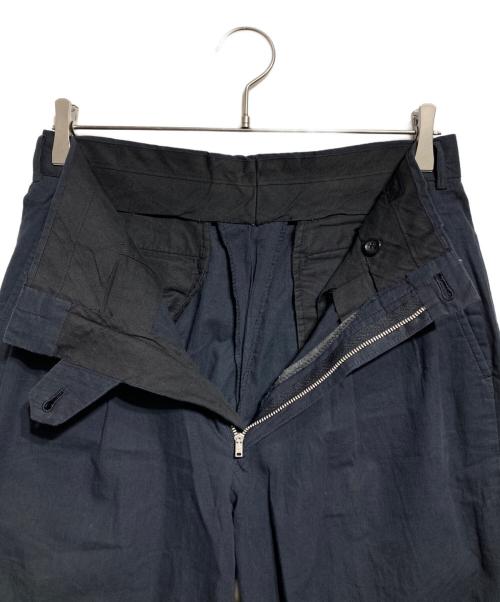 COMME des GARCONS HOMME（コムデギャルソン オム）COMME des GARCONS HOMME (コムデギャルソン オム) コットンタックスラックス/ Cotton Tucked Slacks ブラック サイズ:Lの古着・服飾アイテム