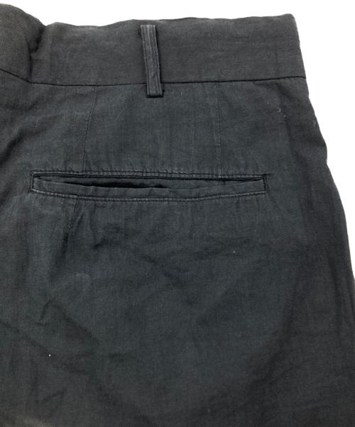 COMME des GARCONS HOMME（コムデギャルソン オム）COMME des GARCONS HOMME (コムデギャルソン オム) コットンタックスラックス/ Cotton Tucked Slacks ブラック サイズ:Lの古着・服飾アイテム