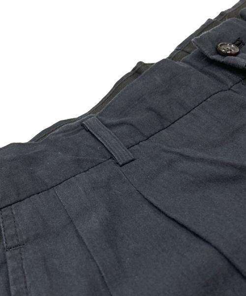 COMME des GARCONS HOMME（コムデギャルソン オム）COMME des GARCONS HOMME (コムデギャルソン オム) コットンタックスラックス/ Cotton Tucked Slacks ブラック サイズ:Lの古着・服飾アイテム