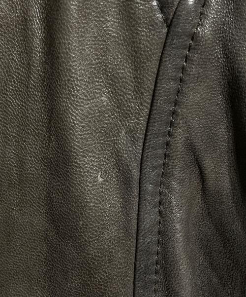 ELIE TAHARI（エリータハリ）ELIE TAHARI (エリータハリ) レザーカバーオール ブラウン サイズ:不明（実寸参照)の古着・服飾アイテム