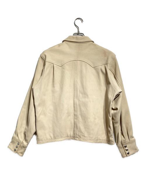 the letters（レターズ）The Letters (レターズ) WESTERN SHORT GOAT SKIN JACKET アイボリー サイズ:Mの古着・服飾アイテム