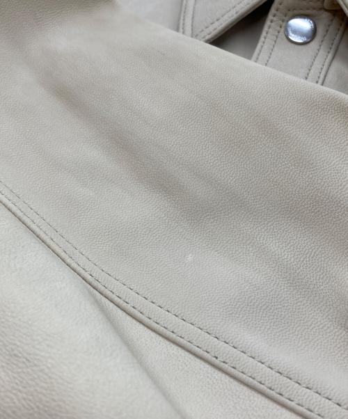 the letters（レターズ）The Letters (レターズ) WESTERN SHORT GOAT SKIN JACKET アイボリー サイズ:Mの古着・服飾アイテム