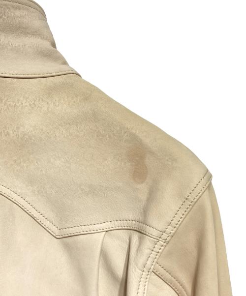 the letters（レターズ）The Letters (レターズ) WESTERN SHORT GOAT SKIN JACKET アイボリー サイズ:Mの古着・服飾アイテム