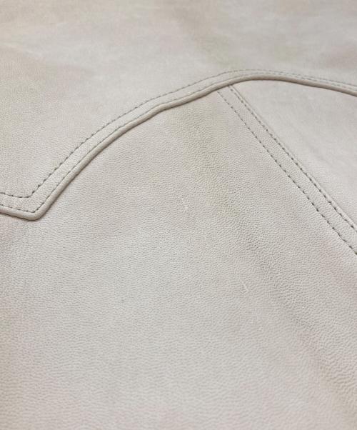 the letters（レターズ）The Letters (レターズ) WESTERN SHORT GOAT SKIN JACKET アイボリー サイズ:Mの古着・服飾アイテム