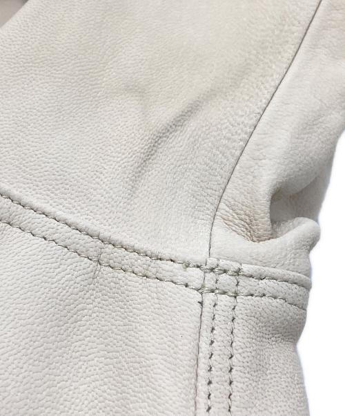 the letters（レターズ）The Letters (レターズ) WESTERN SHORT GOAT SKIN JACKET アイボリー サイズ:Mの古着・服飾アイテム