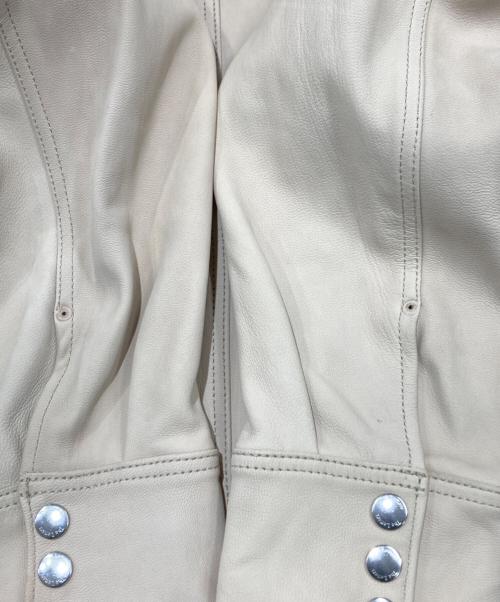 the letters（レターズ）The Letters (レターズ) WESTERN SHORT GOAT SKIN JACKET アイボリー サイズ:Mの古着・服飾アイテム