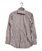 THOMAS MASON×FAIRFAXトーマスメイソン×フェアファックス）の古着「ストライプシャツ」｜ブラウン