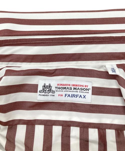 THOMAS MASON（トーマスメイソン）THOMAS MASON (トーマスメイソン) FAIRFAX (フェアファックス) ストライプシャツ ブラウン サイズ:38の古着・服飾アイテム