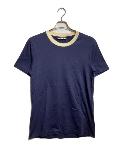 MARNI（マルニ）MARNI (マルニ) 半袖コットンTシャツ/Short-sleeve cotton T-shirt ネイビー サイズ:48の古着・服飾アイテム