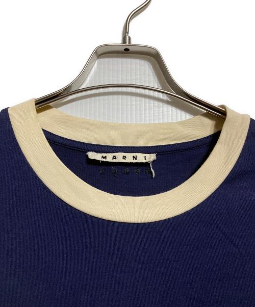 MARNI（マルニ）MARNI (マルニ) 半袖コットンTシャツ/Short-sleeve cotton T-shirt ネイビー サイズ:48の古着・服飾アイテム