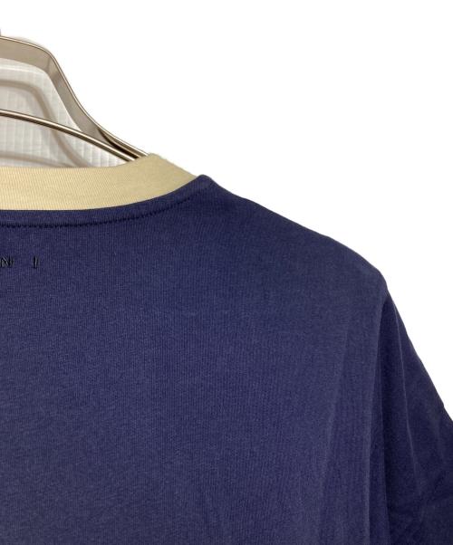 MARNI（マルニ）MARNI (マルニ) 半袖コットンTシャツ/Short-sleeve cotton T-shirt ネイビー サイズ:48の古着・服飾アイテム