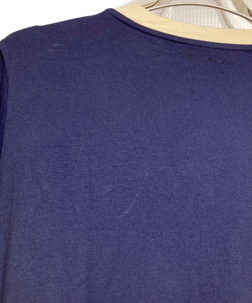 MARNI（マルニ）MARNI (マルニ) 半袖コットンTシャツ/Short-sleeve cotton T-shirt ネイビー サイズ:48の古着・服飾アイテム