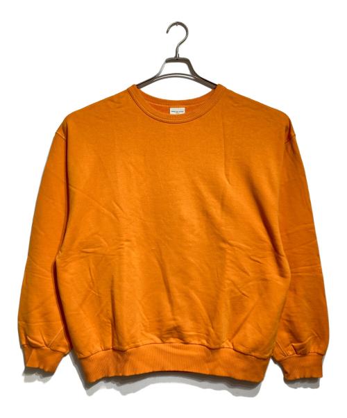 DRIES VAN NOTEN（ドリスヴァンノッテン）DRIES VAN NOTEN (ドリスヴァンノッテン) オーバーサイズ クルーネック スウェットトレーナー/Oversized Crewneck Sweatshirt オレンジ サイズ:Lの古着・服飾アイテム