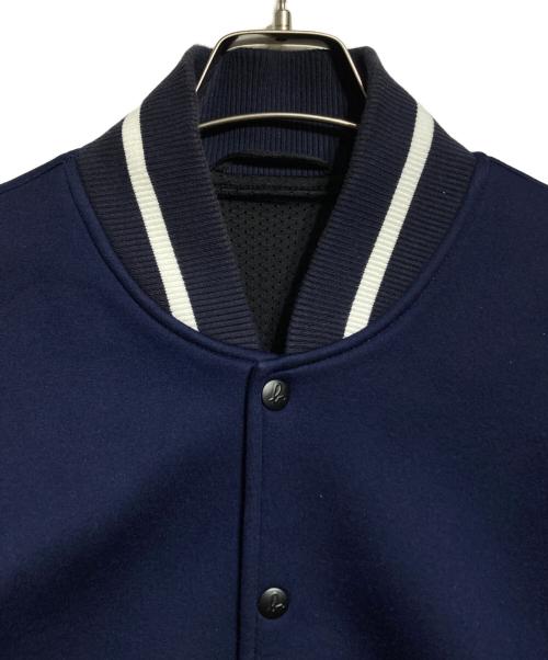 agnes b homme（アニエスベーオム）agnes b homme (アニエスベーオム) スウェットスタジャン/Sweatshirt-style varsity jacket ネイビー サイズ:2の古着・服飾アイテム