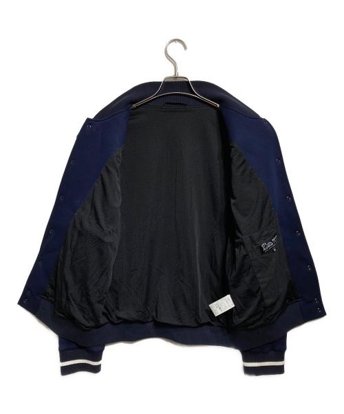 agnes b homme（アニエスベーオム）agnes b homme (アニエスベーオム) スウェットスタジャン/Sweatshirt-style varsity jacket ネイビー サイズ:2の古着・服飾アイテム