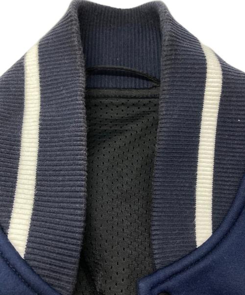 agnes b homme（アニエスベーオム）agnes b homme (アニエスベーオム) スウェットスタジャン/Sweatshirt-style varsity jacket ネイビー サイズ:2の古着・服飾アイテム