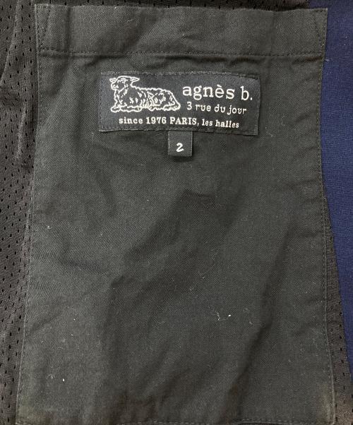 agnes b homme（アニエスベーオム）agnes b homme (アニエスベーオム) スウェットスタジャン/Sweatshirt-style varsity jacket ネイビー サイズ:2の古着・服飾アイテム