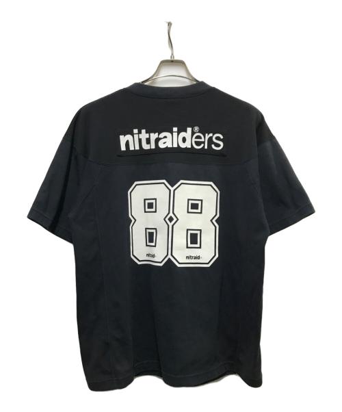 NITRAID（ナイトレイド）nitraid (ナイトレイド) フットボールTシャツ ブラック サイズ:SIZE Lの古着・服飾アイテム