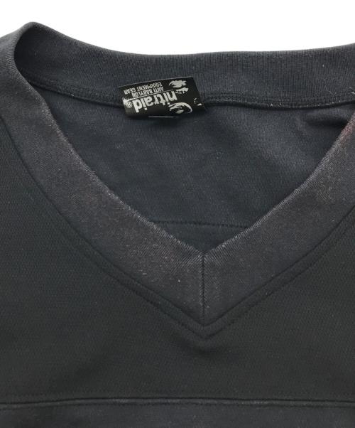 NITRAID（ナイトレイド）nitraid (ナイトレイド) フットボールTシャツ ブラック サイズ:SIZE Lの古着・服飾アイテム