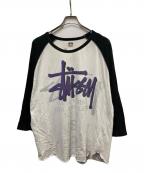 stussyステューシー）の古着「00's ラグランカットソー」｜ホワイト