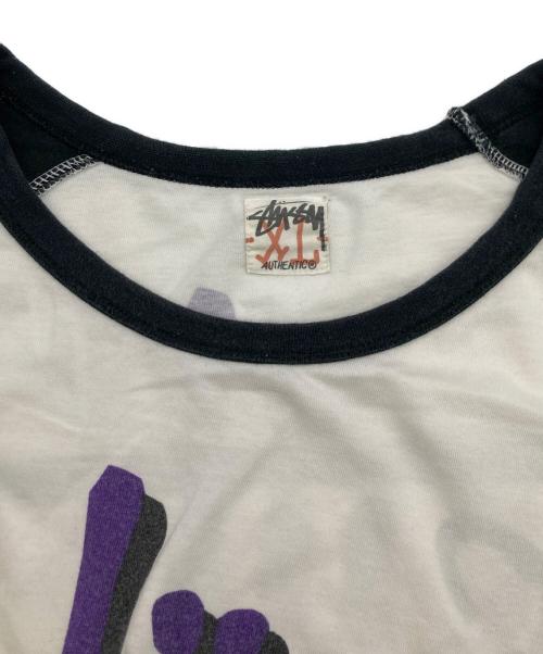 stussy（ステューシー）stussy (ステューシー) 00's ラグランカットソー ホワイト サイズ:XLの古着・服飾アイテム