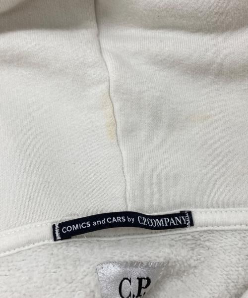 C.P COMPANY（シーピーカンパニー）C.P COMPANY (シーピーカンパニー) ロゴパーカー/Logo Hoodie ホワイト サイズ:XLの古着・服飾アイテム