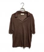 FILIPPO DE LAURENTIISフィリッポ・デ・ローレンティス）の古着「ニットポロシャツ/ Knit polo shirt」｜ブラウン