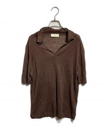 FILIPPO DE LAURENTIIS（フィリッポ・デ・ローレンティス）の古着「ニットポロシャツ/ Knit polo shirt」｜ブラウン