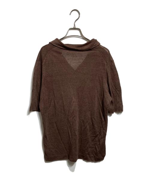 FILIPPO DE LAURENTIIS（フィリッポ・デ・ローレンティス）FILIPPO DE LAURENTIIS (フィリッポ・デ・ローレンティス) ニットポロシャツ/ Knit polo shirt ブラウン サイズ:46の古着・服飾アイテム