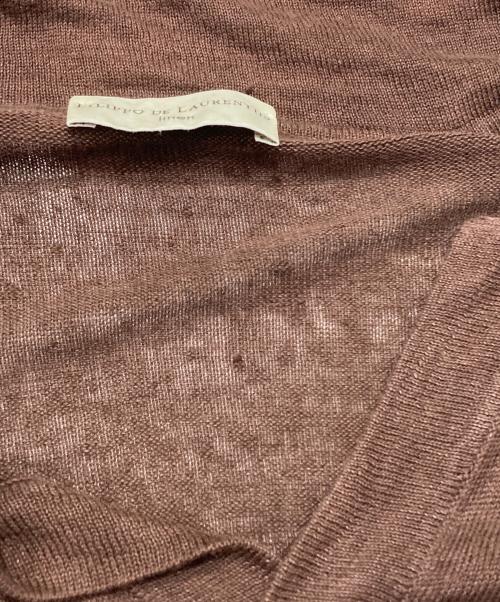FILIPPO DE LAURENTIIS（フィリッポ・デ・ローレンティス）FILIPPO DE LAURENTIIS (フィリッポ・デ・ローレンティス) ニットポロシャツ/ Knit polo shirt ブラウン サイズ:46の古着・服飾アイテム