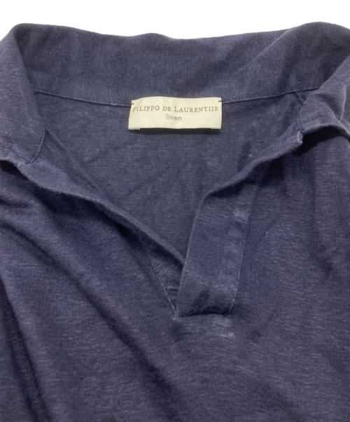 FILIPPO DE LAURENTIIS（フィリッポ・デ・ローレンティス）FILIPPO DE LAURENTIIS (フィリッポ・デ・ローレンティス) ポロシャツ/Polo shirt ネイビー サイズ:48の古着・服飾アイテム