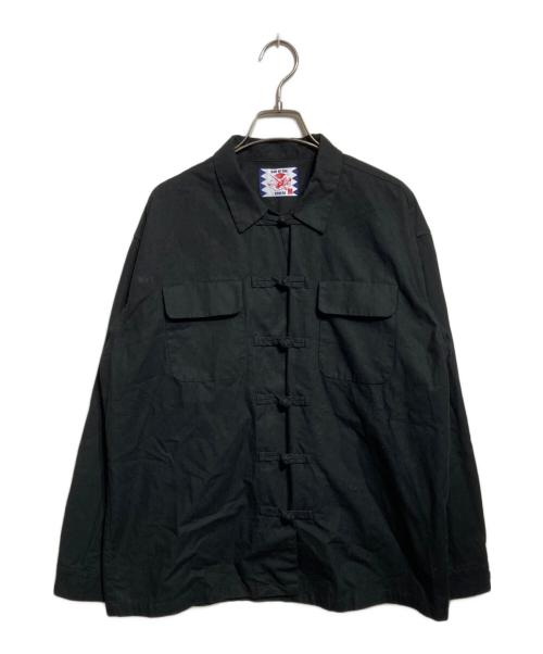 son of the cheese（（サノバチーズ））SON OF THE CHEESE (（サノバチーズ）) チャイナシャツ/Chinese-style shirt ブラック サイズ:Mの古着・服飾アイテム