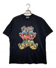 Hysteric Glamour×ROLLING STONES（ヒステリックグラマー×ローリングストーンズ）の古着「FIRE RS BEAR Tシャツ/ファイアーローリングストーンズベア Tee」｜ブラック
