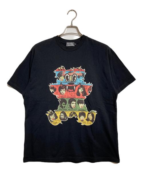 Hysteric Glamour（ヒステリックグラマー）Hysteric Glamour (ヒステリックグラマー) ROLLING STONES (ローリングストーンズ) FIRE RS BEAR Tシャツ/ファイアーローリングストーンズベア Tee ブラック サイズ:XLの古着・服飾アイテム