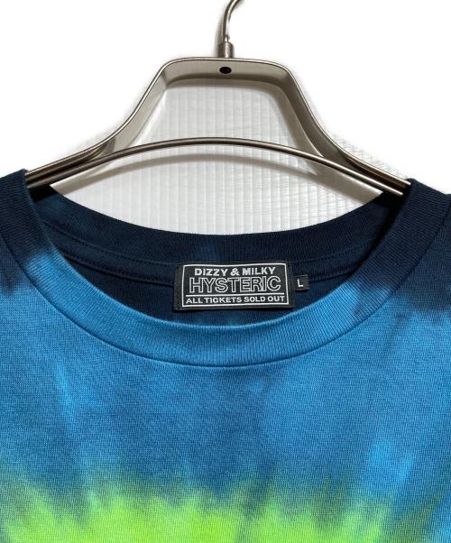 Hysteric Glamour（ヒステリックグラマー）Hysteric Glamour (ヒステリックグラマー) AMPLIFIER WOMAN Tシャツ/アンプリファイア・ウーマン Tee グリーン×ネイビー サイズ:Lの古着・服飾アイテム