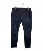 PT TORINOピーティートリノ）の古着「ROCKヴィンテージウォッシュブラックデニムパンツ/Rock Vintage-Wash Black Denim Pants」｜インディゴ