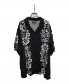 stussyステューシー）の古着「Hawaiian Pattern アロハシャツ」｜ブラック