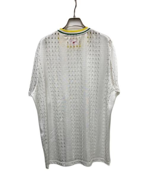 SUPREME（シュプリーム）Supreme (シュプリーム) Perforated stripe warm up top ホワイト サイズ:Lの古着・服飾アイテム