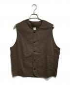 ANOTHER OFFICEアナザーオフィス）の古着「クルーネックベスト/Crew neck vest」｜ブラウン
