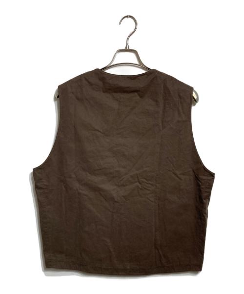 ANOTHER OFFICE（アナザーオフィス）ANOTHER OFFICE (アナザーオフィス) クルーネックベスト/Crew neck vest ブラウン サイズ:1の古着・服飾アイテム