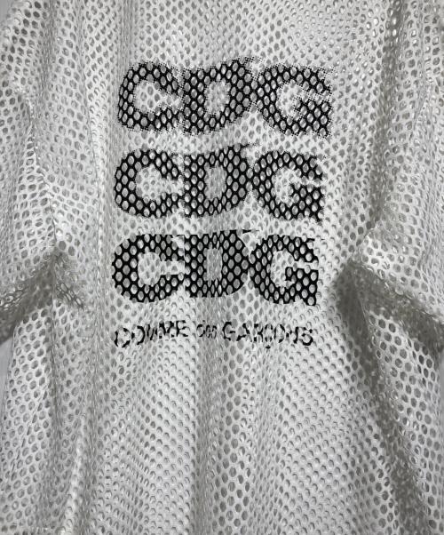 CDG（シーディージー）CDG (シーディージー) Polyester Mesh TEE/ポリエステルメッシュTシャツ ホワイト サイズ:Mの古着・服飾アイテム