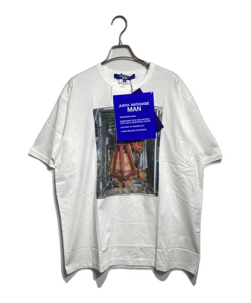 COMME des GARCONS JUNYA WATANABE MAN（コム デ ギャルソン ジュンヤ ワタナベ マン）COMME des GARCONS JUNYA WATANABE MAN (コム デ ギャルソン ジュンヤ ワタナベ マン) CONTAINER(コンテナ) 4 TEE ホワイト サイズ:Lの古着・服飾アイテム