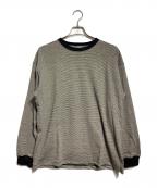 WELLDERウェルダー）の古着「Striped Long-sleeve T-shirt/ストライプロングスリーブTシャツ」｜ベージュ